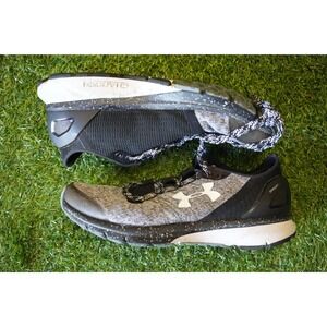 Under Armour Charged Bandit 2 Womens US 7.5 Shoes Gray Black Lace Up Sneakers